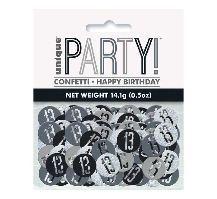 5OZ Glitz Black 13 Confetti