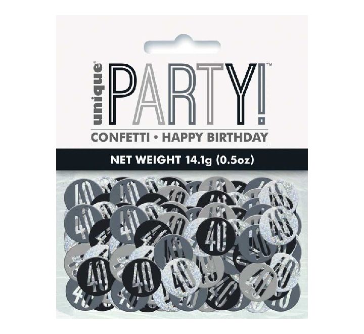 5OZ Glitz Black 40 Confetti
