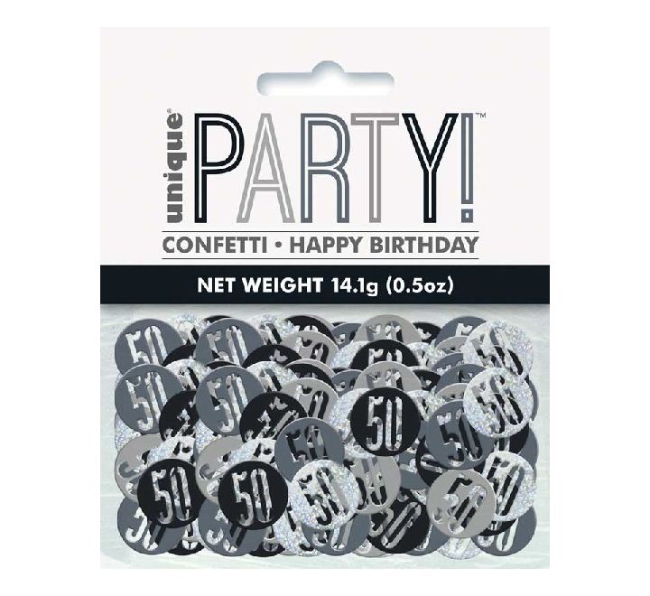 5OZ Glitz Black 50 Confetti