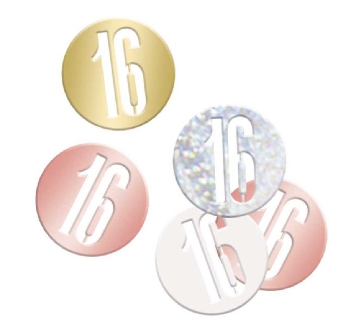 5OZ Glitz Rose Gold 16 Confetti