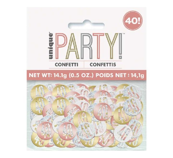 5OZ Glitz Rose Gold 40 Confetti
