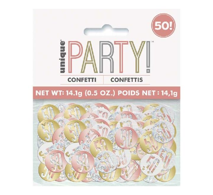 5OZ Glitz Rose Gold 50 Confetti
