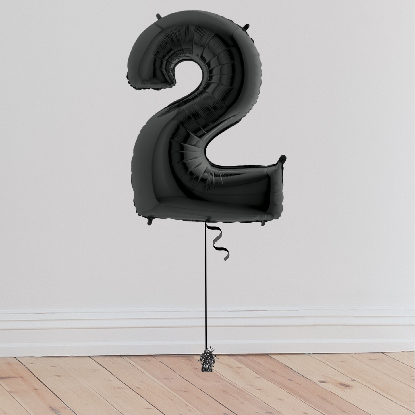 <b> ONLINE EXCLUSIVE </b> <br>Giant Black Number Balloon <br>(Inflated with Helium & Weight Included)