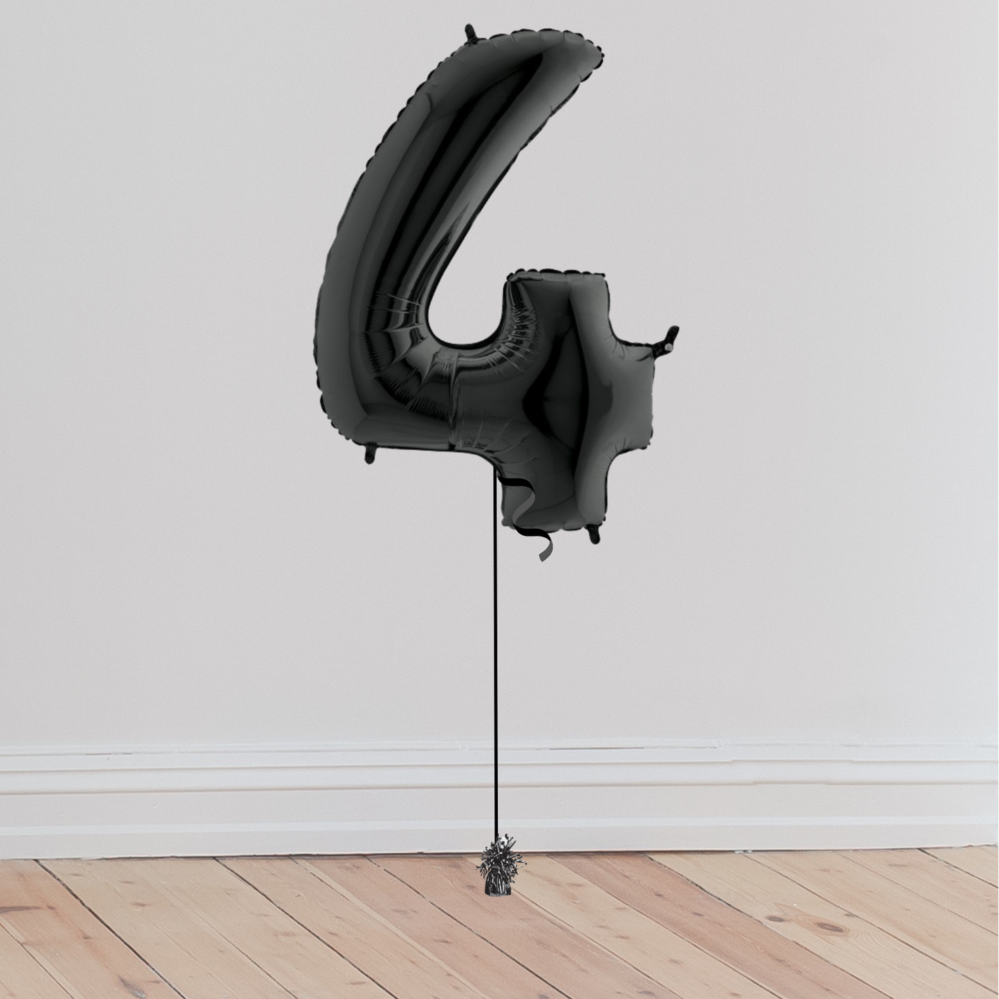 <b> ONLINE EXCLUSIVE </b> <br>Giant Black Number Balloon <br>(Inflated with Helium & Weight Included)