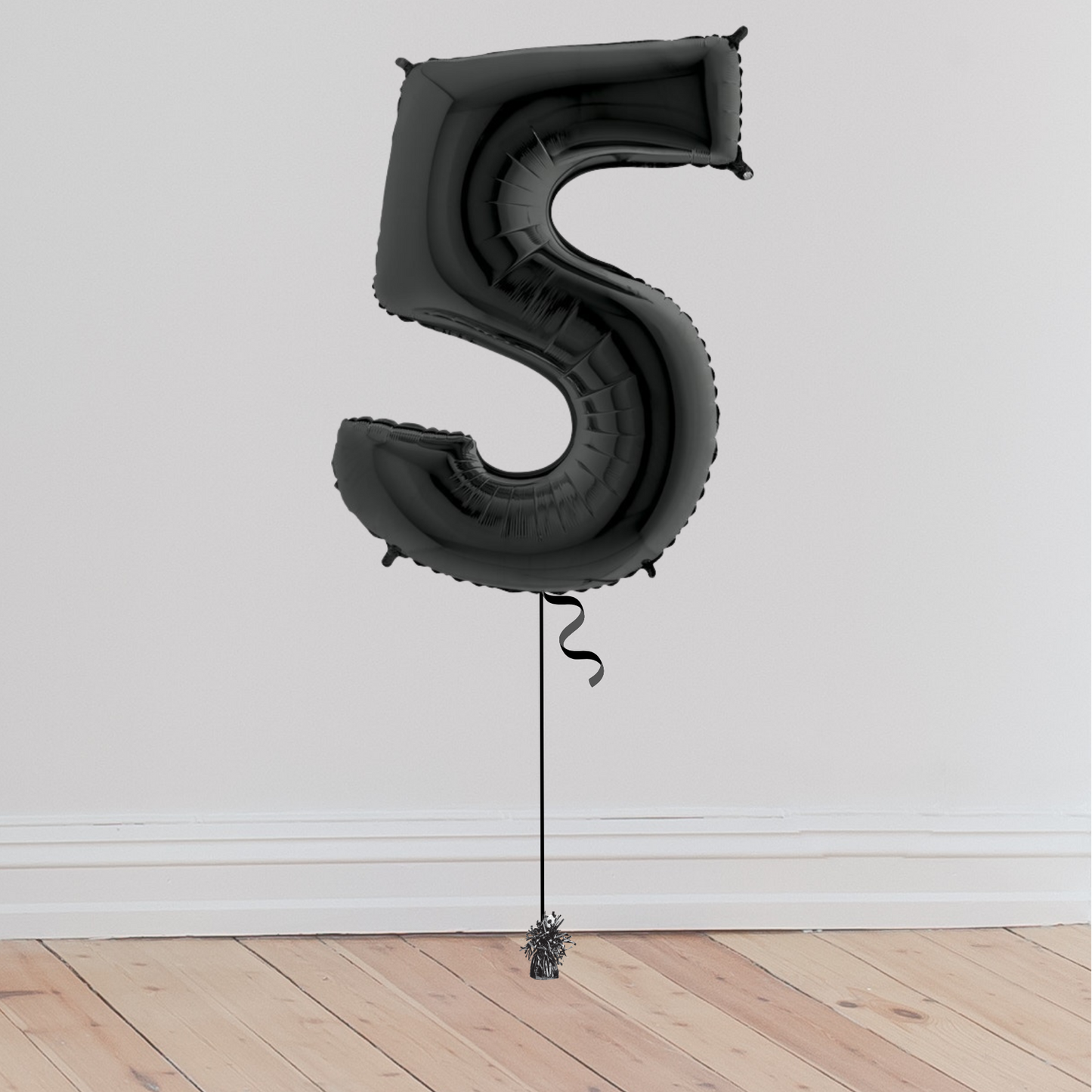 <b> ONLINE EXCLUSIVE </b> <br>Giant Black Number Balloon <br>(Inflated with Helium & Weight Included)