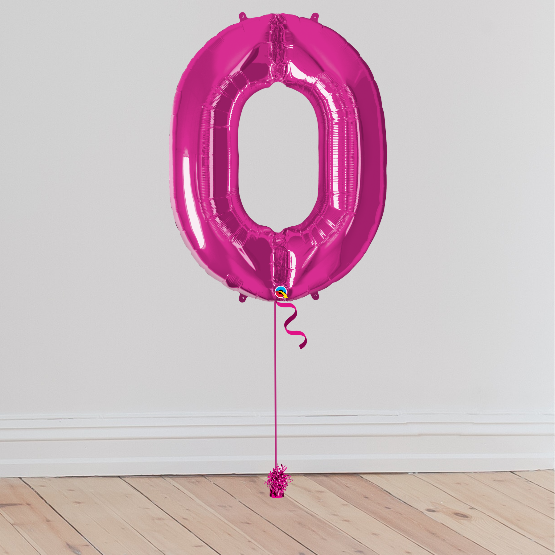 Giant Pink Number Balloon Inflated with Helium Weight Included