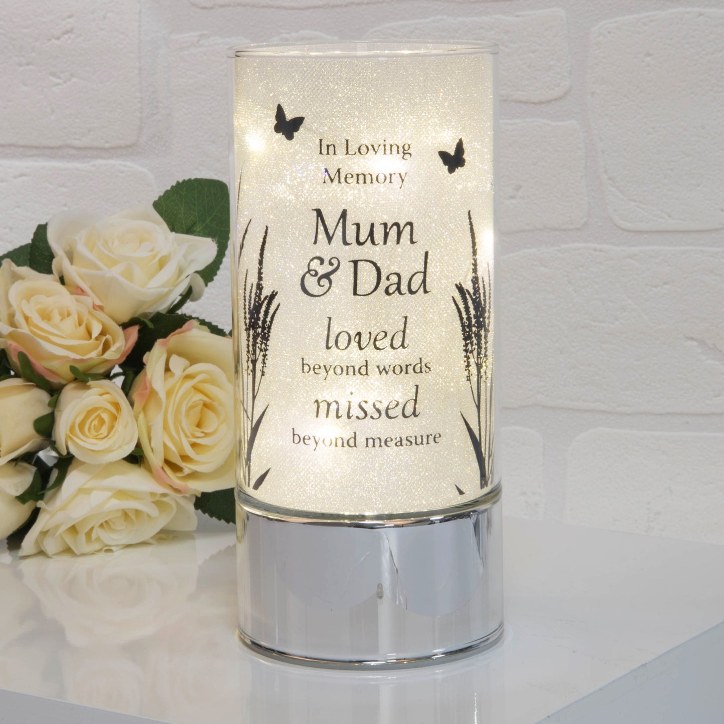 Thoughts Of You Memorial Tube Light - Mum & Dad