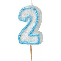 BLUE GLITTER CANDLE