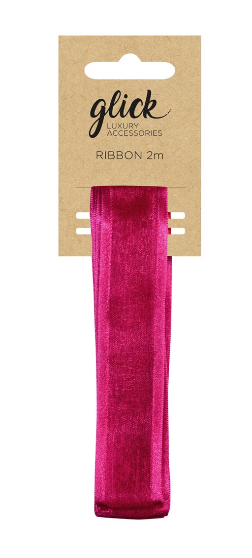 RIBBON S/EDGE HOT PINK