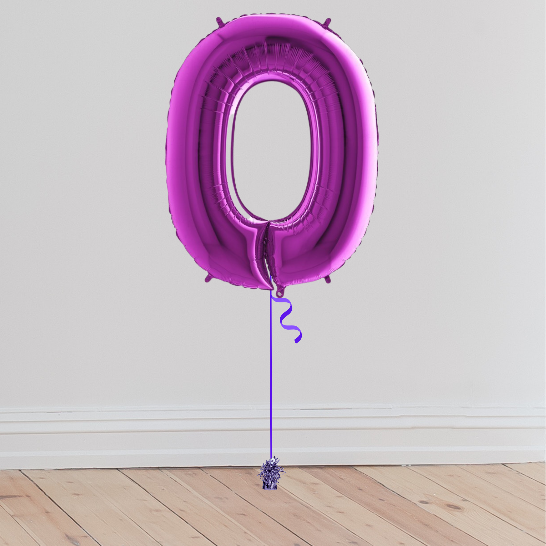 Inflated shop number balloons