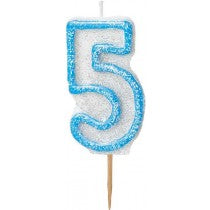 BLUE GLITTER CANDLE