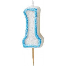 BLUE GLITTER CANDLE