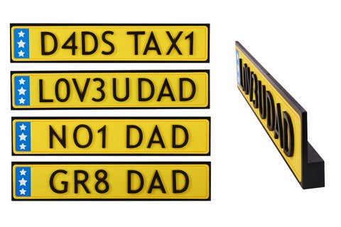 DAD REG PLATE 4 ASSTD