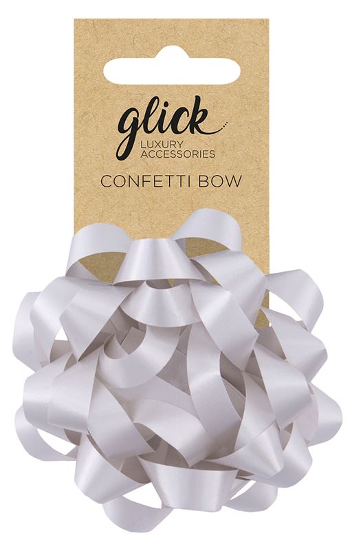BOW CONFETTI SILVER