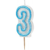 BLUE GLITTER CANDLE