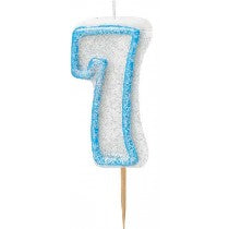 BLUE GLITTER CANDLE