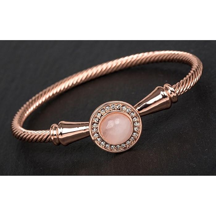 EQ RGP ROPE ROSE QUARTZ BANGLE | Presentimes