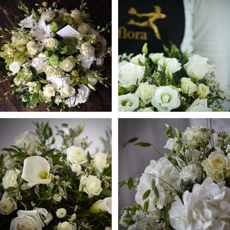 Funeral posy tribute made with the finest flowers