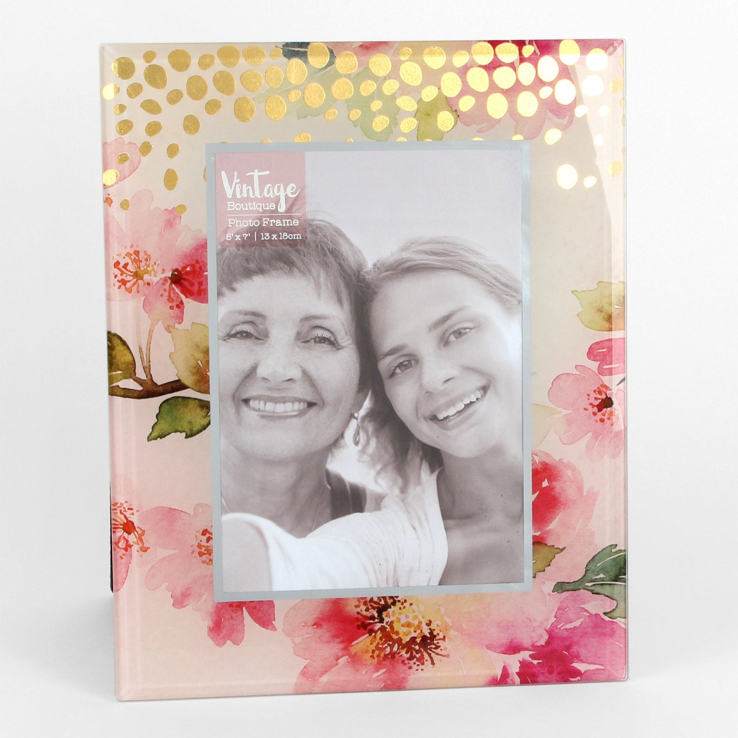 Vintage Boutique Glass Photo Frame 5" x 7"