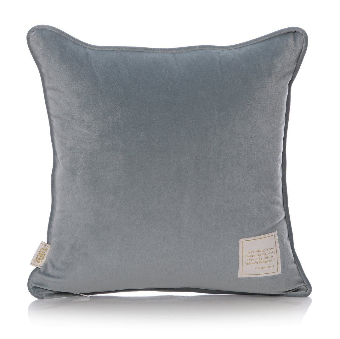 William Morris Strawberry Thief Cushion Light Blue