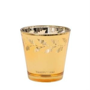 HOLLY VOTIVE HOLDER GOLD