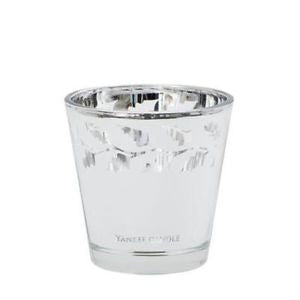 HOLLY VOTIVE HOLDER SILVER