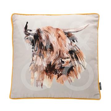 Meg Hawkins Highland Cow Cushion 40cm