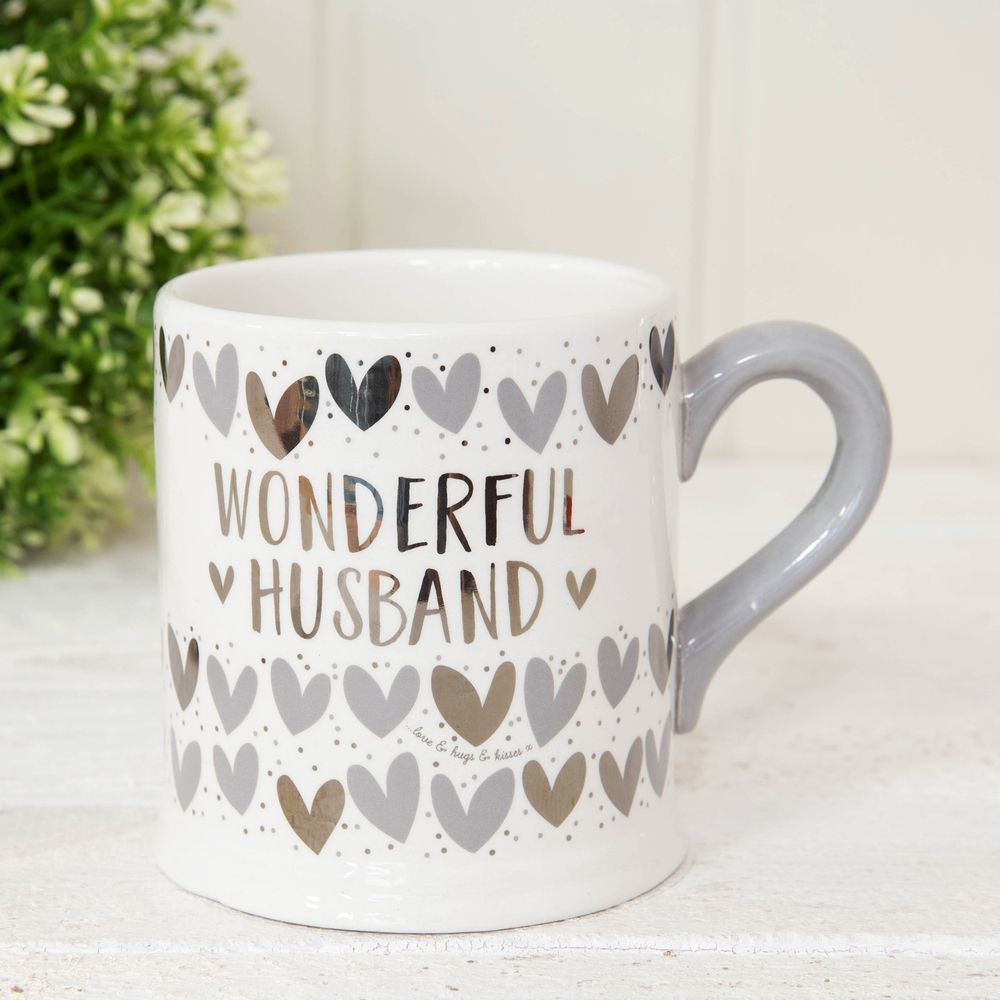 QUICKSILVER MUG WITH FOIL - WONDERFUL HUSBAND