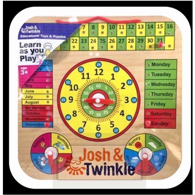 WOODEN CLOCK DATE PLANNER