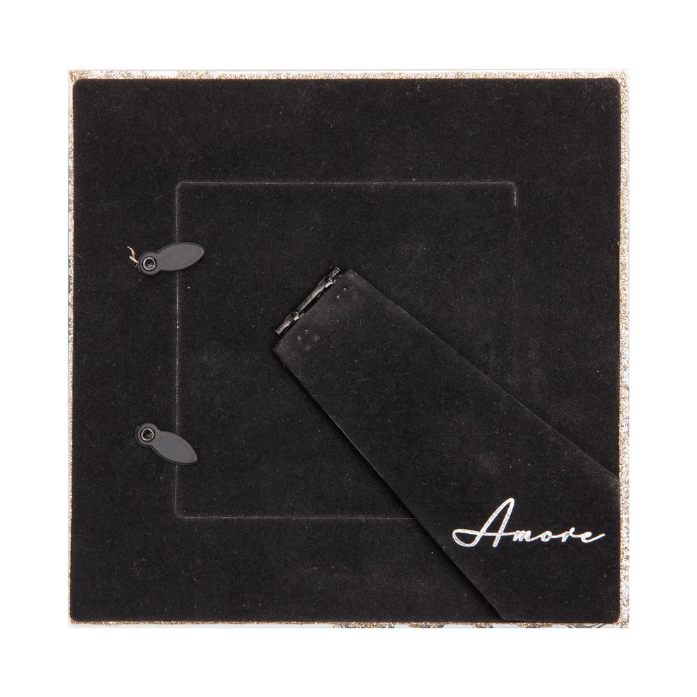 4" X 4" - AMORE BY JULIANA® GLASS FLORAL FRAME - FOREVER