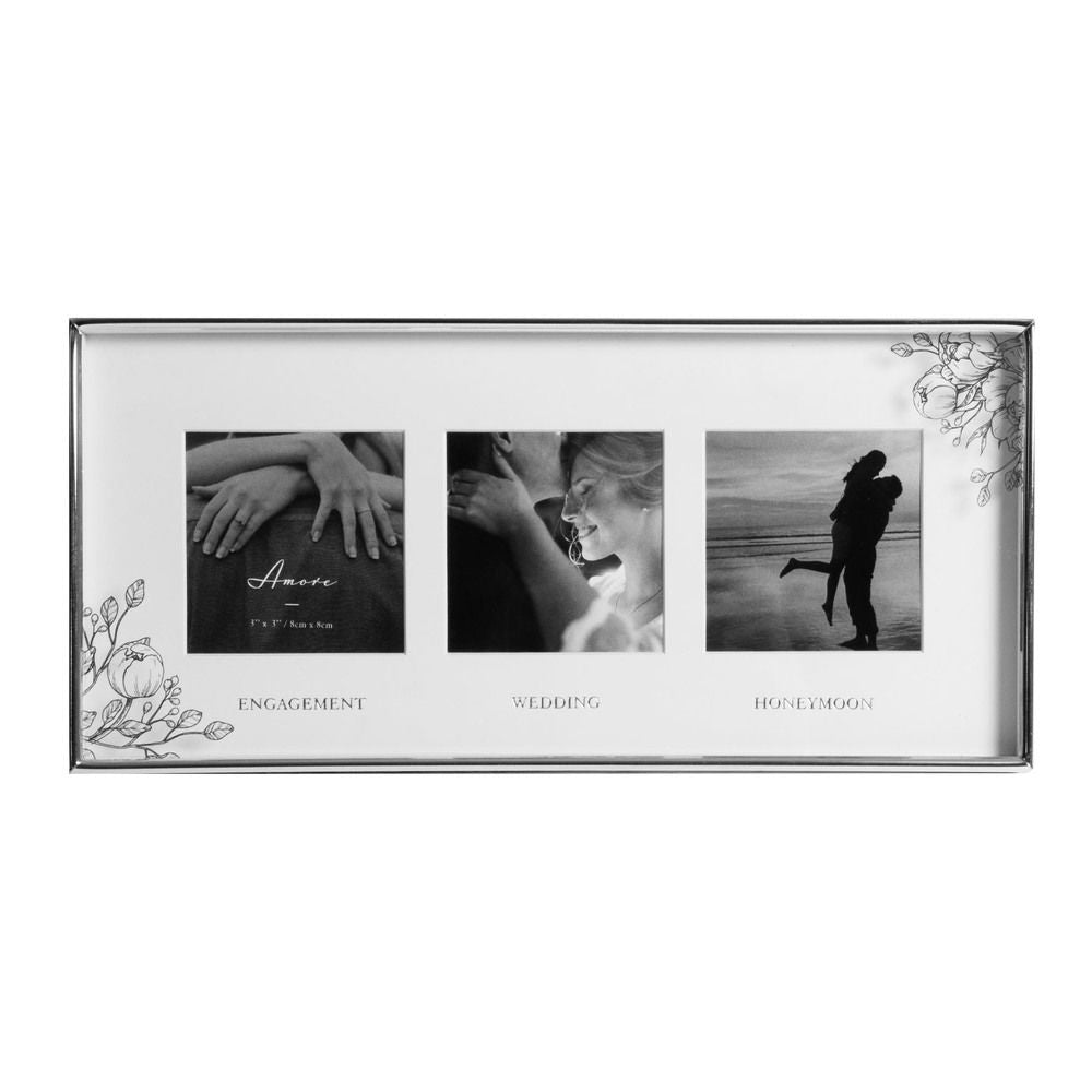 3" X 3"- AMORE BY JULIANA® ENGAGED, WEDDING, HONEYMOON FRAME