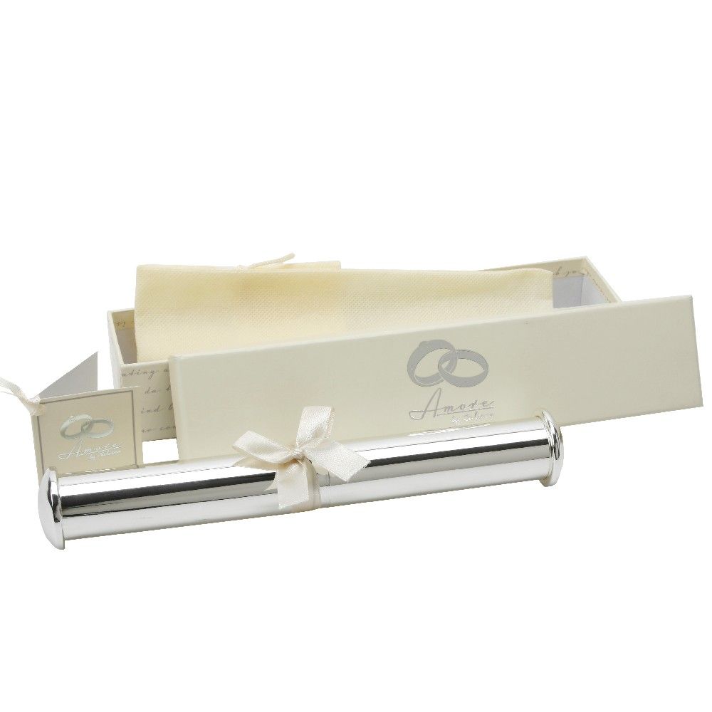 AMORE BY JULIANA® Silver Plated Wedding Certificate Holder