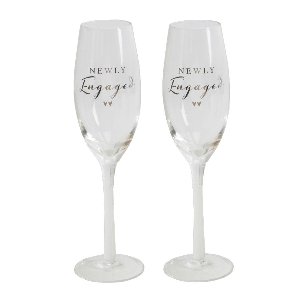 Amore Champagne Flutes Set of 2 - Engagement