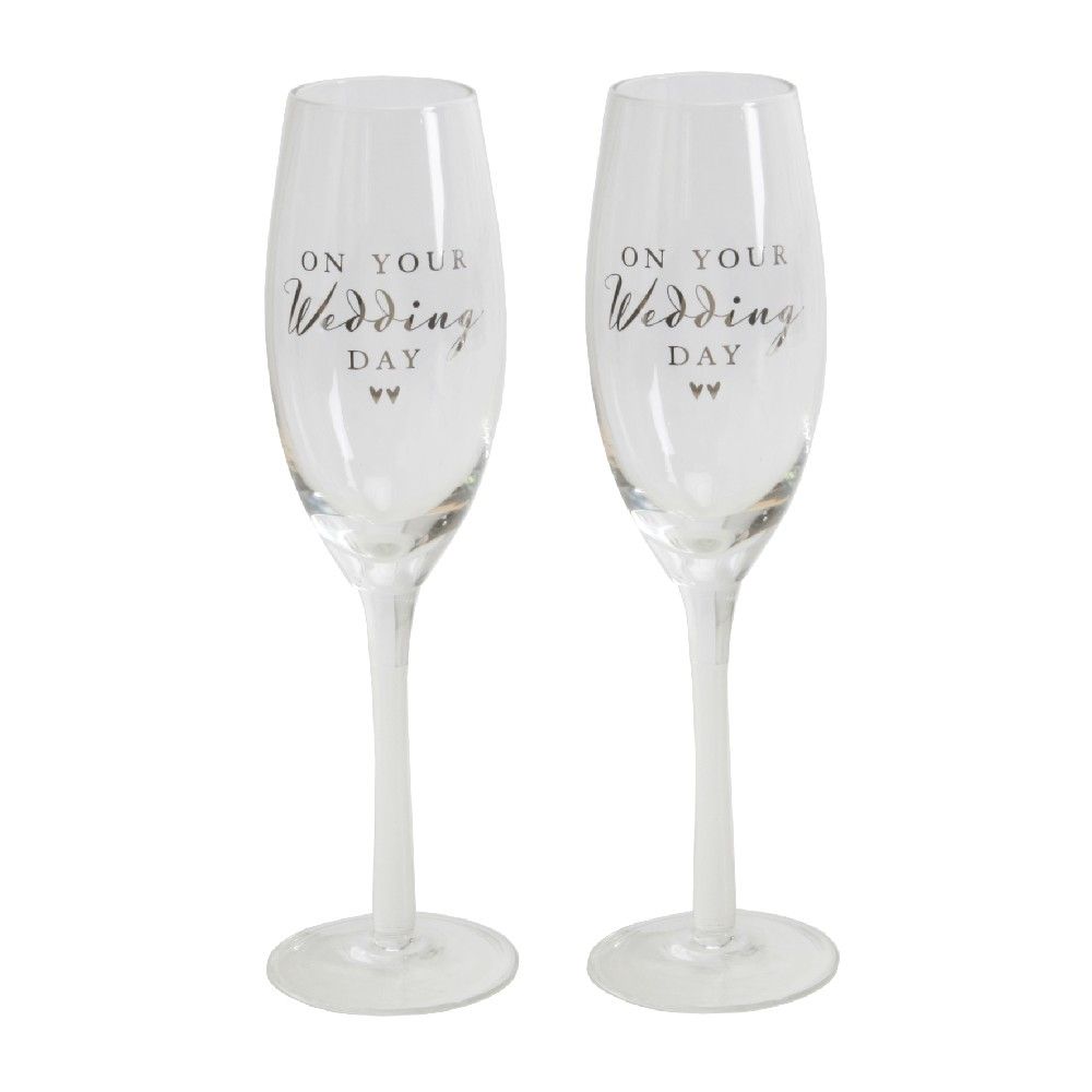 Amore Champagne Flute Set - On Your Wedding Day