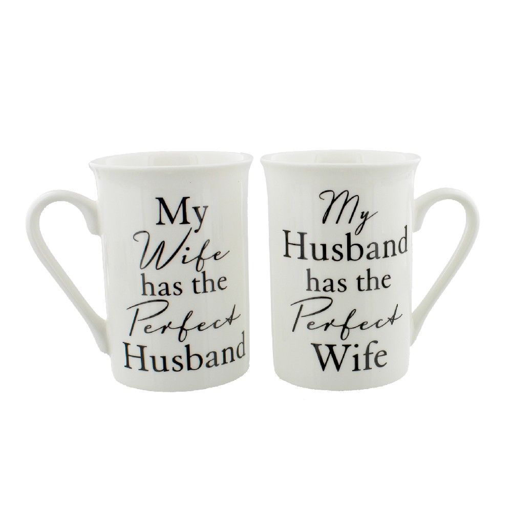 AMORE BY JULIANA® MUG GIFT SET - PERFECT HUSBAND & WIFE