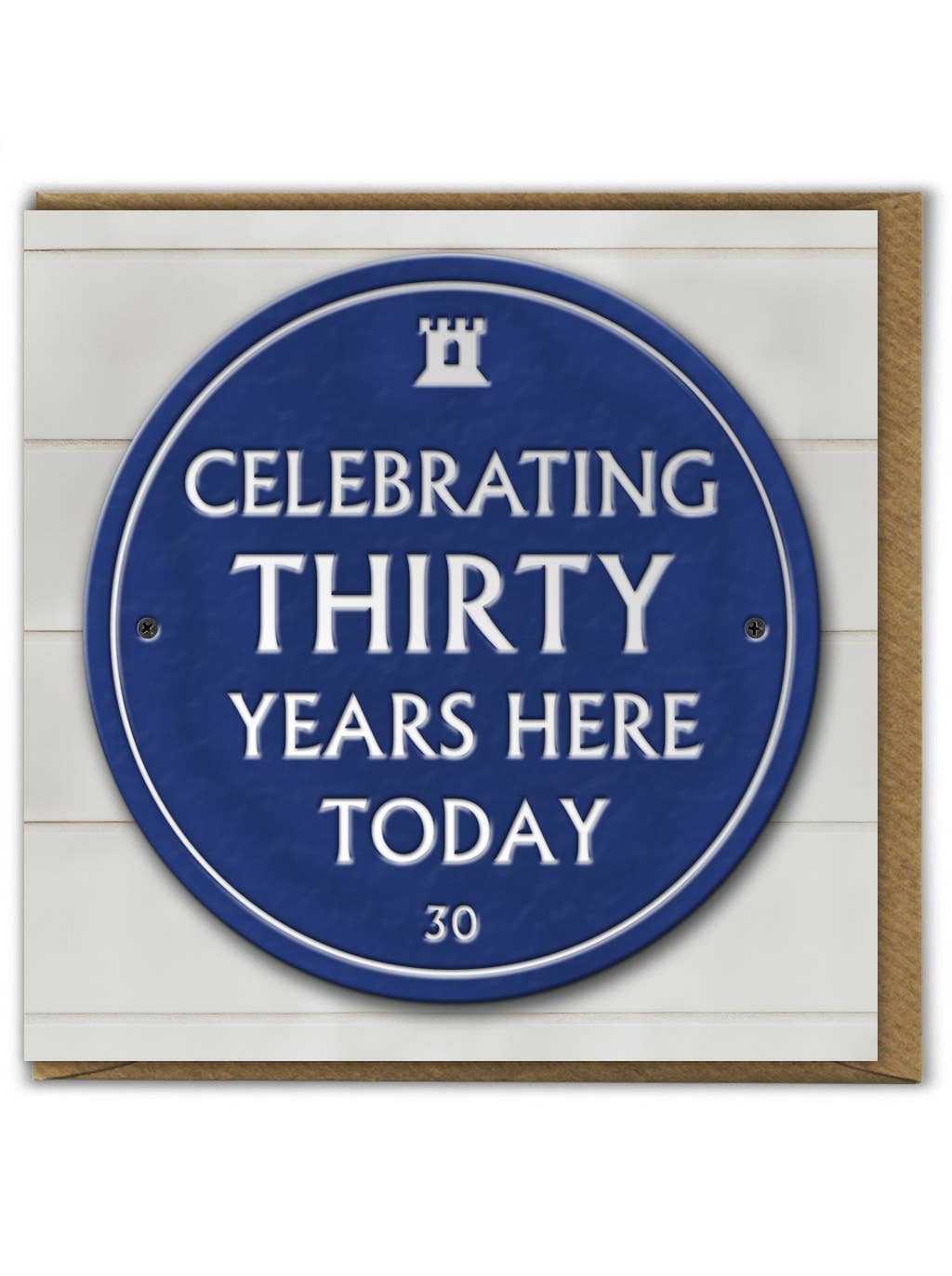30th Birthday Milestone - Embossed Glossy Greetings Card