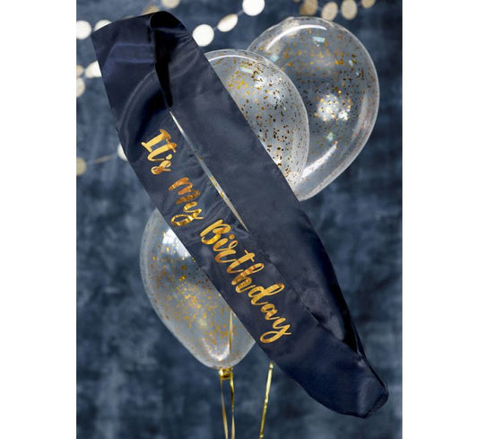 NAVY ITS MY BIRTHDAY SASH