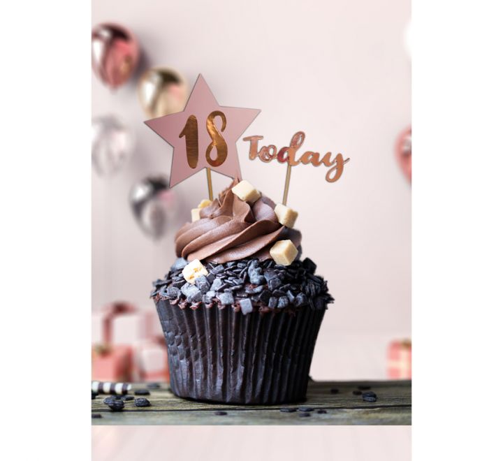 ANY AGE ROSE GOLD 'TODAY' CAKE TOPPER
