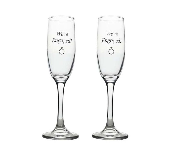 2PC ENGAGEMENT AMORE CHAMPAGNE FLUTES