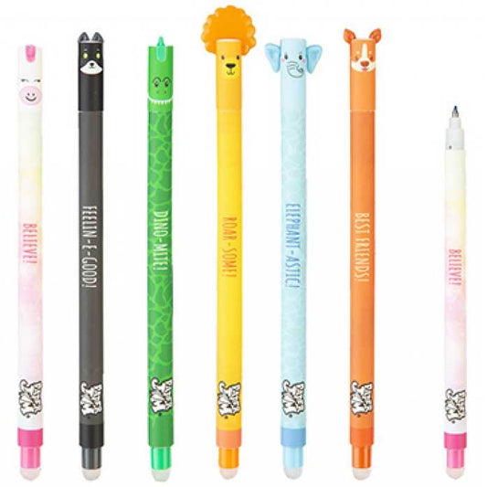 ASST PAPER JAM ANIMAL DESIGN ERASABLE GEL PENS
