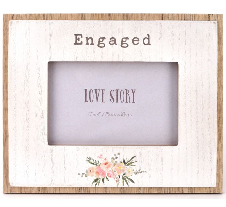 6x4 Engaged Wooden Photo Frame