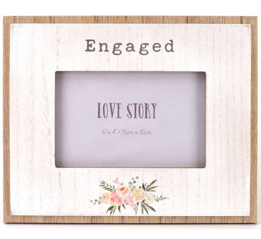 6x4 Engaged Wooden Photo Frame