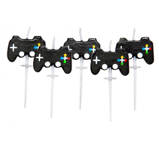 5PK GAMING PARTY PICK CANDLES