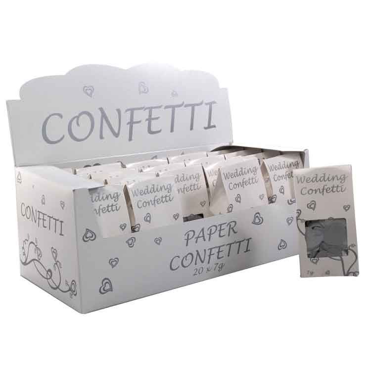 WHITE & SILVER PAPER CONFETTI