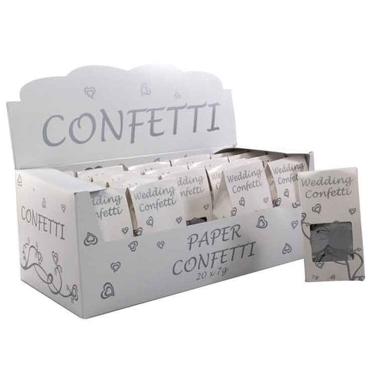 WHITE & SILVER PAPER CONFETTI