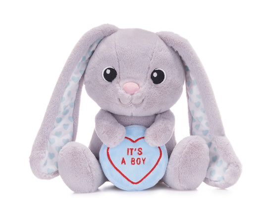 LOVE HEARTS 18CM (7") BABY BOY BUNNY