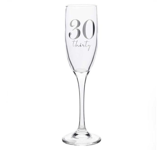 30th BIRTHDAY CHAMPAGNE FLUTE