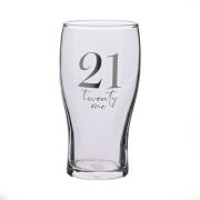 Milestones 21st beer glass