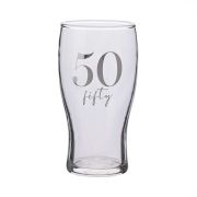 Milestones Beer Glass 50th Birthday