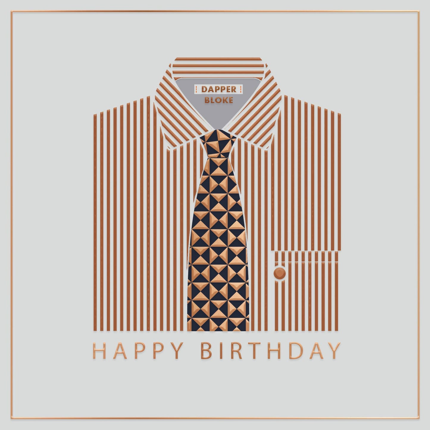 Pocket Square Shirt & Tie Birthday Card